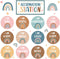 BOHO Affirmation Station Bulletin Board Set with Rainbow Positive Cutouts for Classroom, Inspirational Growth Mindset