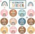 BOHO Affirmation Station Bulletin Board Set with Rainbow Positive Cutouts for Classroom, Inspirational Growth Mindset