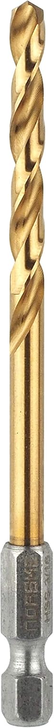 Norske Tools NIDBP208 Hex Shank Titanium Coated 3/16" Impact Drill Bit