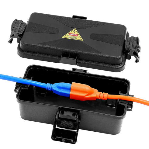 Outdoor Electrical Box, Waterproof IP54-rated Outlet Box, Black Outdoor Extension Cord Cover Box (1 PCS)