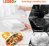 Reusable To Go Containers - 55 Pack BPA Free 3 Compartment Food Container 34 oz Clamshell Take Out