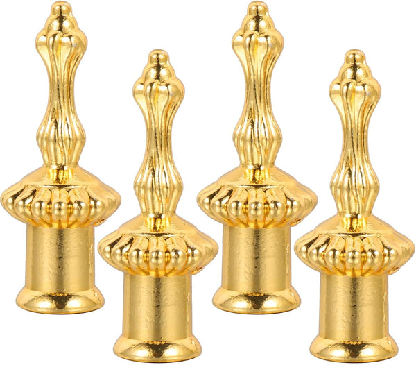 LIFKOME Lamp Finial Caps Set of 4 - Solid Zinc Alloy Lamp Shade