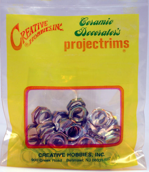 Creative Hobbies ELY233 Steel Hex Lock Nut Fasteners, Yellow Zinc Coated, Fits 1/8IP Lamp Pipe (Pack of 50)