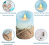 Set 3 Ocean Blue Flameless Candles, Nautical Themed Led Pillar Candles with Remote & Timer, Decorative Flickering
