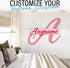 Custom Name Wall Decal Personalized Alphabet Monogram Big Letter Name Transparent DTF Vinyl Removable Nursery Wall