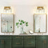 Bathroom,2-Light Gold Vanity Lights for Bathroom Light Fixtures,Brushed Brass Gold Wall Sconce Lighting,Modern Wall