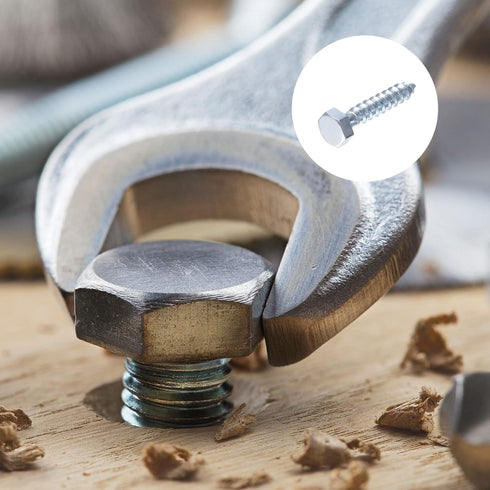Hex Lag Screws (M6x30mm) 25 Pcs, Carbon Steel Self-Tapping Wood Bolts for Household Applications