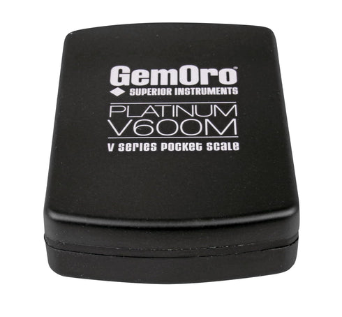 GemOro Platinum V600M, Durable Jewelers Countertop Portable Mini Scale, Digital Precision Tool, 600g x 0.1g