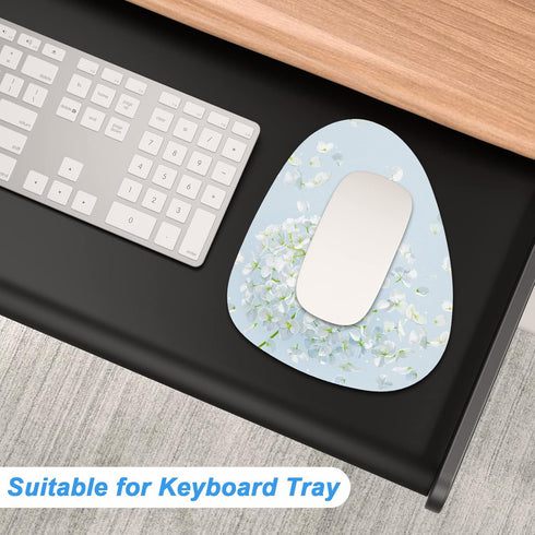 Rimilak Small Mouse Pad 6 x 7 Inch, Irregular Mini Mouse Mat with Non-Slip Rubber Base, Waterproof for Home Office,