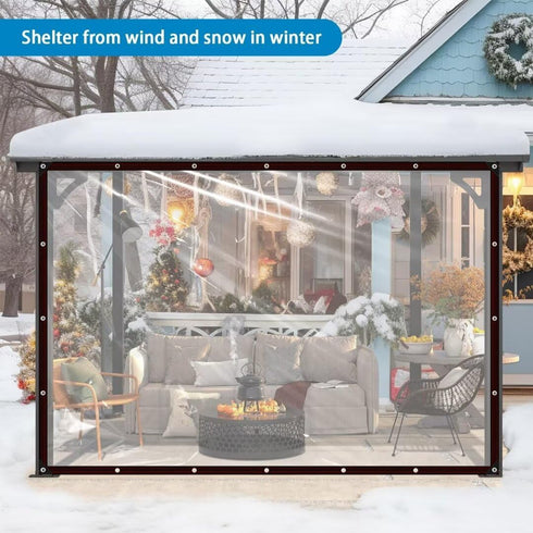Grommets 6x10ft,Heavy Clear Tarps with Duty Waterproof Clear Plastic Tarp Cover,Transparent PVC Vinyl Tarpaulin