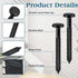 QincLing 60Pcs 3 Inch Vinyl Shutter Fasteners, Black Window Shutter Panel Pegs Shutter Screws Lok Pins Plastic Shutter