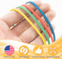 Large Heavy Duty Rubber Bands 1/2 LB (About 120 Rubberbands) - Made in USA, 4 Assorted Colors