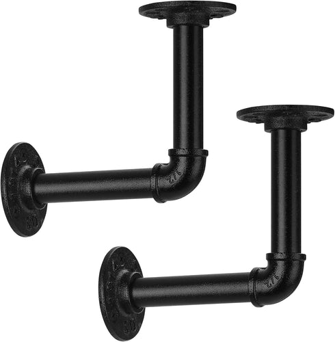 1/2" Pipe Shelf BracketWall Mounted Floating Shelf Bracket, Steam Punk Decor Hanging