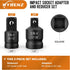 2PCS Impact Socket Adapter and Reducer Set,1/2"to 3/8" & 3/8"to 1/2" Impact Adapter Set Breaker Bar Wrench Conversion Kit Mechanic tools