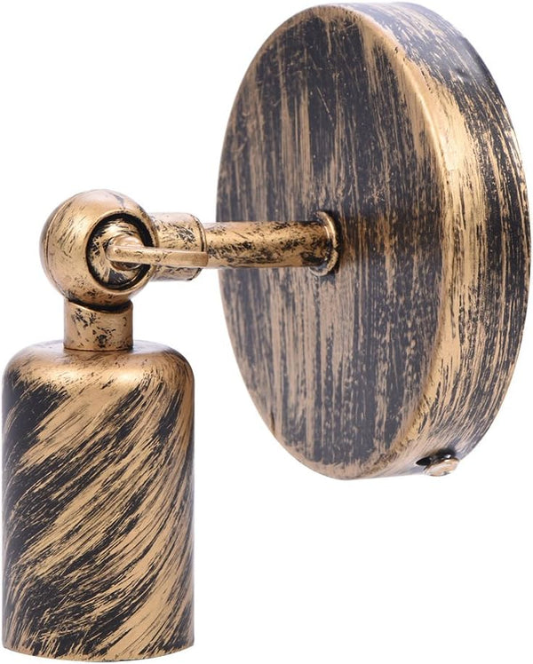 Yosoo Iron Wall Sconce Holder with E27 Light Socket, Retro Style, Cozy