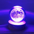 Zabalar 3D Crystal Moon Ball Light with Colorful LED Light Base,Valentine's Day Gift,Color Changing Table Lamp