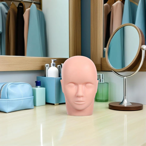 2pcs Lash Extension Mannequin Head Silicone Eyelash Practice Model for Estheticians and Training Salon Spa Equipment