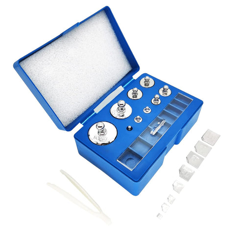 17 Pcs Calibration Weights Set, Precision Stainless Steel Weights for Digital Balance Scale, 10mg-100g