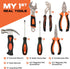 95 Set, Hammer INCLY PCS Kids Real Tool Boys Small Real Hand Tools Kit, Children Construction Learning Tools