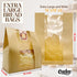 euduv 16"X10"X5" Packaging 50Pcs Extra Large Paper Bread Bags for Homemade Bread with Window & Sticker for xl Sourdough