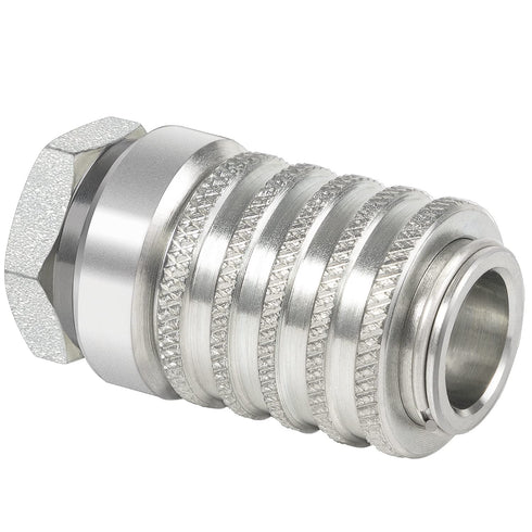 PD222 Test Port Quick Couplings: Push to Connect, 1/8" Body Size, 1/8"-27 NPTF Thread Size