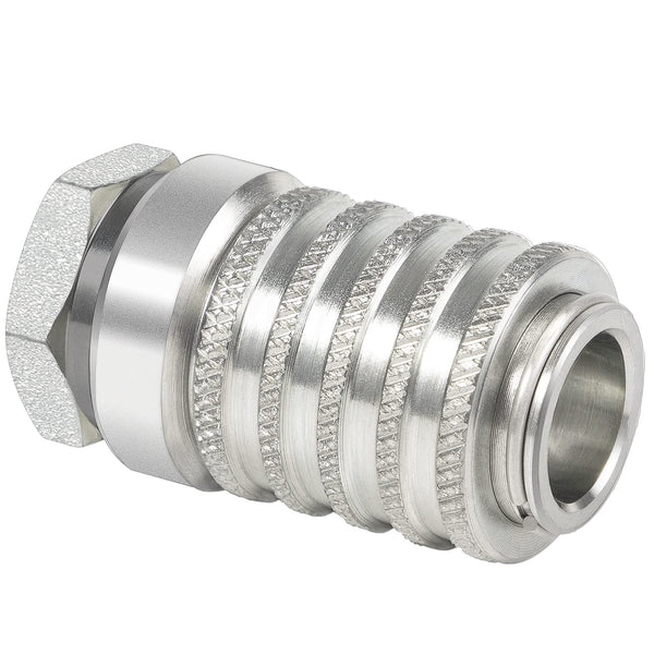 PD222 Test Port Quick Couplings: Push to Connect, 1/8" Body Size, 1/8"-27 NPTF Thread Size