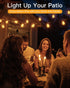 GLUROO LED String Light Bulbs, ST38 Shatterproof, E12 C7 Screw Base, 1W Equivalent to 7W Incandescent, 4 Pack