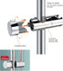 RecDec 360 Shower Head Holder with Slide Bar Clamp Mount Replacement Universal Rotation Adjustable Handheld Shower Wand