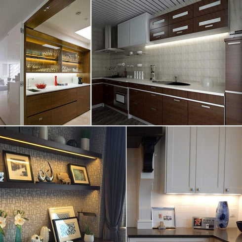 Dimmable Counter Closet (12 Inch) Under Cabinet Lighting, RGB LED Light Bar, RF Remote Control Lamp, Multicolor Under