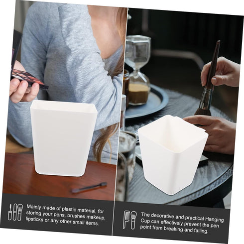 5pcs Cabilock Wall-mounted Hanging Cup Holder Sturdy Plastic Storage Baskets for Rolling Cart Versatile Utility