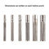 Spurtar 6PCS Leather Hole Punch Set, 1/8'' - 5/16'' Heavy Duty Round Hollow Punch Tool