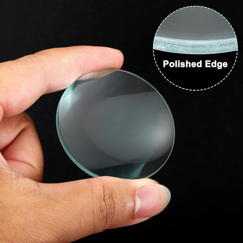 PATIKIL 10cm Focal Length 50mm Double Concave and Convex Lens Set, 2 Pack Glass Optically Polished for Physics