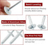 60 Pcs Large Flange Aluminum Blind Rivets, 3/16" x 1" Dome Head Pop Rivets for Installing Accessories, Silver