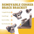 12 Pack Bonsicoky Detachable Corner Brace - Removable Butterfly Corner Brackets with Screws - Ideal for Wooden
