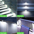 140 3 Peasur Solar Lights Outdoor Motion Sensor, LED Solar Powered Fence Light Waterproof, Modes Security Wall Lighting