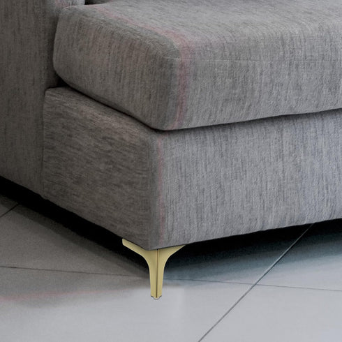 4pcs 13cm Garneck Metal Triangle Furniture Legs Sofa Support for Cabinet Dresser Coffee Table, Gold Replacement Feet