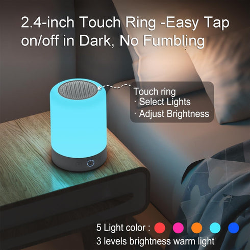 20 6 Night Lights, White Noise Machine Non-Looping Sleep Sounds, Rechargeable Battery, Touch Control, Timers & Memory