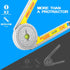 Miter Saw Protractor Angle Ruler, 360 Degree Measure Tool with High Accuracy Bubble Level for Carpenters