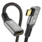 USB C Thunderbolt 4 Extension Cable 40Gbps, Right Angle Male to Famale