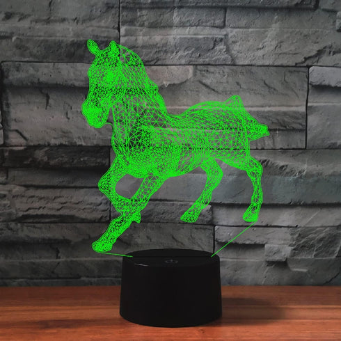 3D 16 Night Light for Kids Horse Led Lamp with Remote Control Color Changing Xmas Birthday Gift for Child
