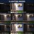 2500LM Sensor,3 270 Lights,IP65 3 Modes(Non-Remote,1 daphino Solar Lights Outdoor with Motion Head Wide Angle Street