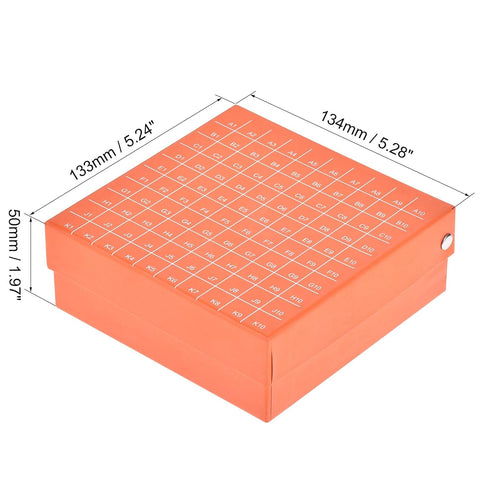 uxcell Centrifuge Tube Freezer Storage Box, 100 Places Waterproof Cardboard Rack for 1.5/1.8/2ml Tubes