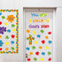 Christian Bulletin Board Piece of Gods Plan, Sunday School Decorations Kid’s Religious Bible Verse Cutouts