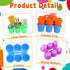 6 Pack 1293.5 Inches 6 Classroom Caddy Organizer with Handle Colorful Plastic Table Caddy Drink Cup Caddies Holder