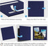 MaxGear 12 Pack Felt Wall Tiles, Large Cork Board 36"x24" with 40 Pushpins, Dark Blue Cork Boards for Office
