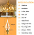 Owilukie Bulbs 4W (40W E12 Bulb 2200k,Dimmable Fixture,Chandelier,6 Pack Chandelier Amber Light Equivalent), Amber