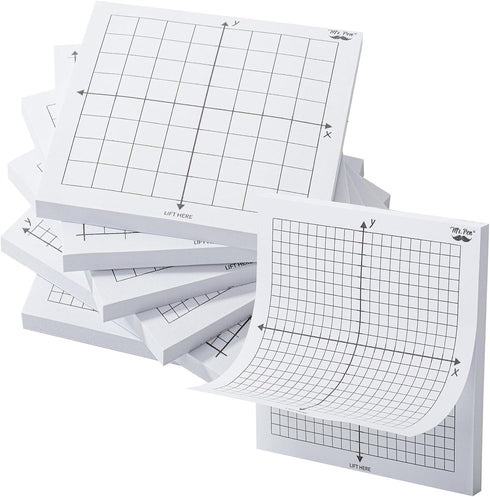 Mr. Pen- Graph Paper Sticky Notes, 6 Pads, 3x3 Inch, Math Graph Paper, Grid Sticky Notes