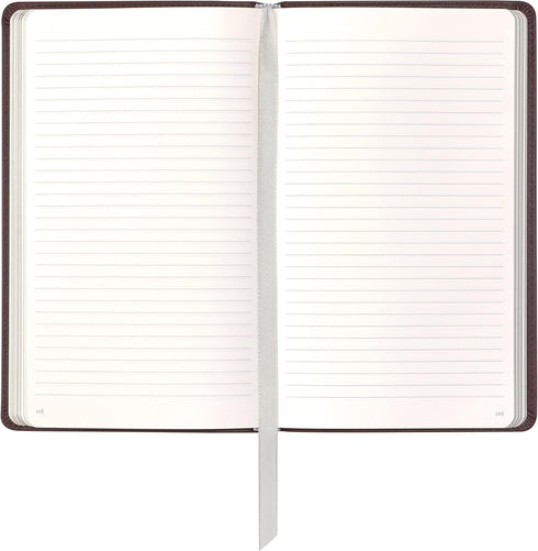 Classic Leather Notebook Journal, Softcover, Cacao Brown, Large (5.4" x 8.5"), 234 Ruled Pages