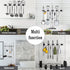 AceMining Mop and Broom Holder Wall Mount, 5 Racks and 4 Hooks, Heavy Duty Storage for Home Kitchen
