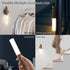 Closet Pack 2 Chilvane Motion Sensor Light Indoor Night Light Wall Sconce Wooden Rechargeable Portable Magnetic Battery